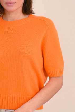 Strickshirt aus Cashmere in Orange
