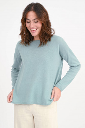 Pullover mit U-Boot-Ausschnitt in Mint
