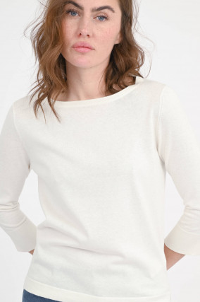 Feinstrick Pullover in Creme
