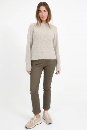 Cashmere-Pullover in Sand meliert