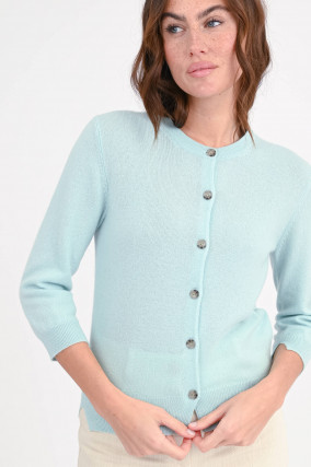Cashmere Strickweste hellem Mint