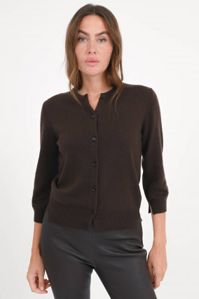 Cardigan aus Cashmere in Braun