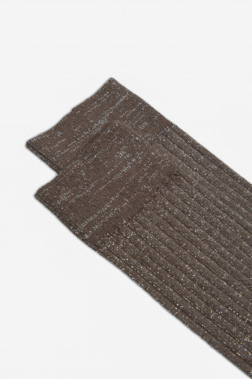 Lange Glitzer-Strümpfe CHERRY in Brown