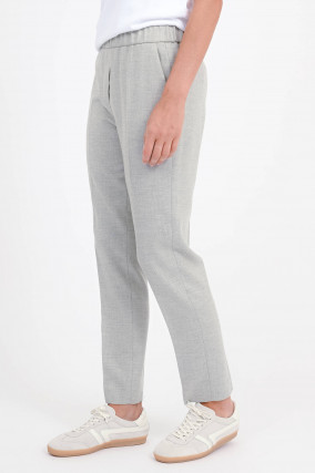 Woll-Mix Hose in Hellgrau meliert