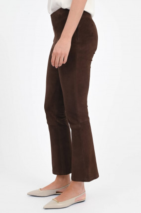 Velourslederhose ZARAGOZA in Braun