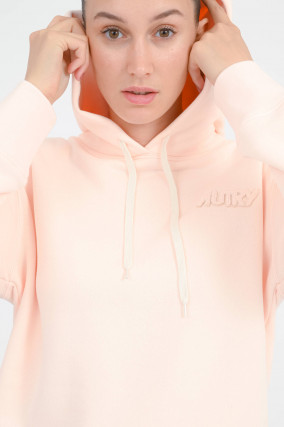 Hoodie mit Kapuze in Lachs