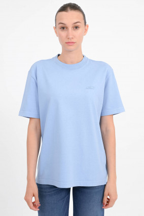 T-Shirt aus Baumwolle in Blau