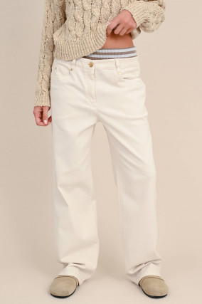 Straight Fit Jeans in Natur
