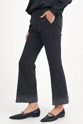 Hose FRANCOISE mit Diamond Glitter in Schwarz