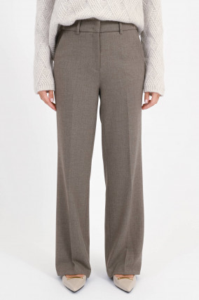Hose AMELIE mit geradem Bein in Taupe meliert