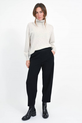 Hose ELENA mit elastischem Bund in Black