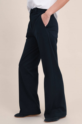 Wide-Leg Hose in Navy