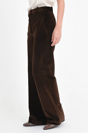 Samt-Hose in Chocolate