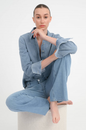 Denim-Hemd in Light Blue