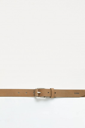 Ledergürtel im Vintage-Design in Nougat 