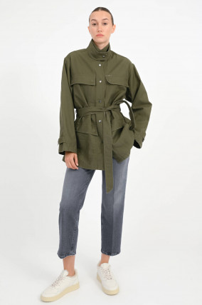 Parka aus Baumwolle in Khaki 