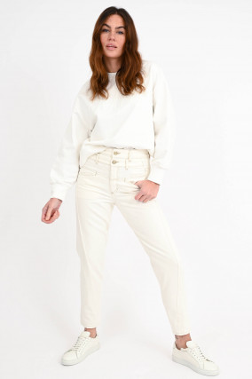 Patchwork Jeans CURVED-X in Creme