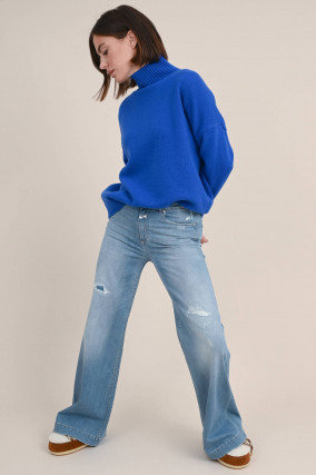 Flared Jeans GLOW-UP in Hellblau