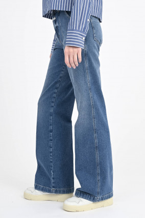 Flared Jeans ARIA in Mittelblau
