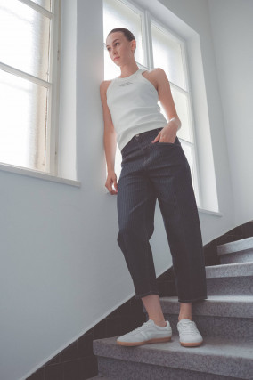Gestreifte Jeans STOVER-X in Dark Blue