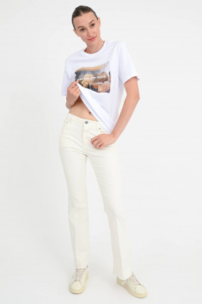 Flared Jeans JOVANNA in Ivory