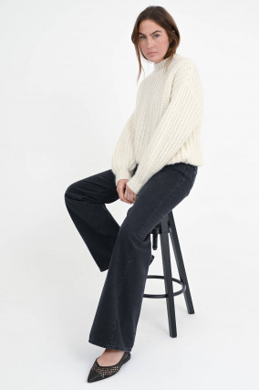 Jeans GILLIAN mit ausgestelltem Bein in Dark Grey