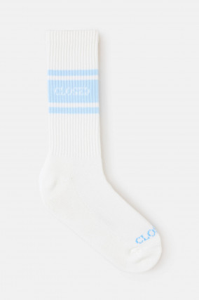 Socken aus Baumwoll-Mix in Natur/Hellblau
