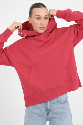 Hoodie in Cherry Red