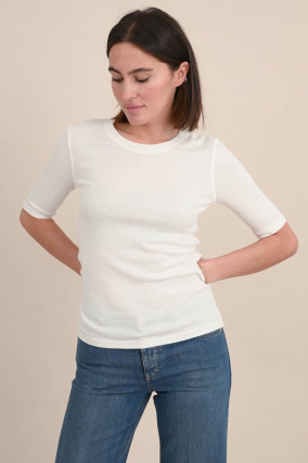 Rippshirt in Ivory