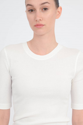 Rippshirt in Ivory