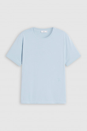 Jersey T-Shirt in Hellblau