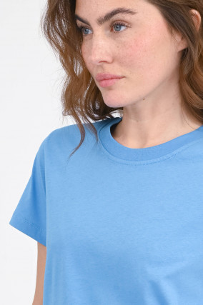 T-Shirt aus Baumwolle in Blau
