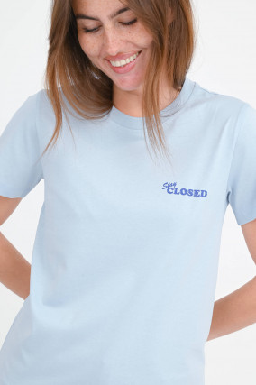 Kurzarm-Shirt STAY CLOSED in Hellblau