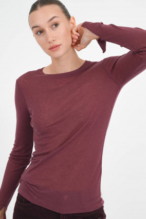 Longsleeve in Dark Raisin