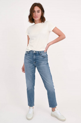 Boyfriend Jeans in Mittelblau