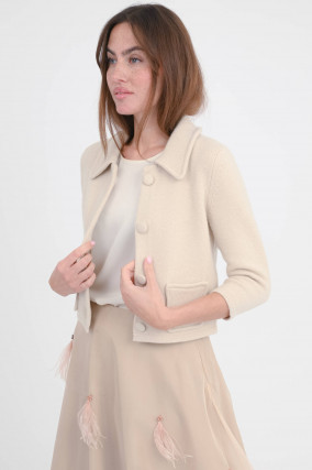Strickjacke aus Cashmere-Mix in Angora