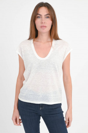 Shirt aus Hanf  in Camellia White