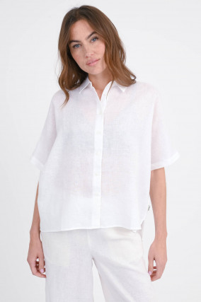 Kurzarm-Bluse MELANIA in Weiß
