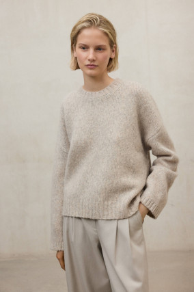 Woll-Pullover KIWI in Oat Melange