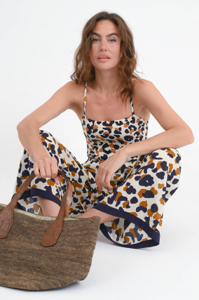 Leo-Hose CAPITAINE in Creme/Navy/Braun