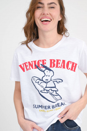  Snoopy-Shirt VENICE BEACH in Weiß