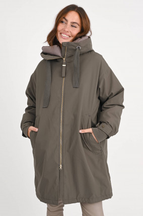 Mantel JOY mit zusätzlicher Wattierung in Khaki