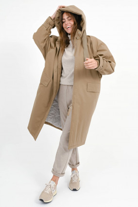 Jacke LIV mit magnetischen Knöpfen in Dark Sand