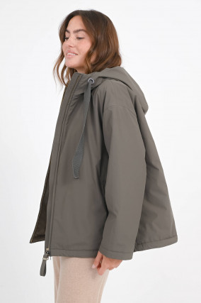 Jacke SHEER in dunklem Taupe