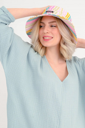 Bucket Hat gestreift in Multicolor