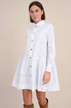 Mini Hemdkleid in Weiß