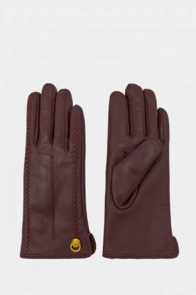 Lederhandschuh in Wine Berry