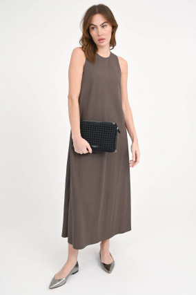 Halter-Neck Kleid in Ebony Grey