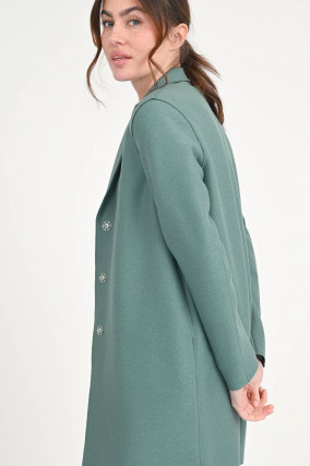 Kurzmantel mit Inside-Out-Nähten in Sea Green