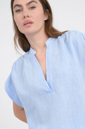 Musselin Top CASTA in Hellblau